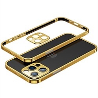 téléphone Coque Pour Apple Antichoc iPhone 14 13 12 11 Plus Pro Max Coque Anti-Chocs Antichoc Transparente Couleur Pleine Métal Aluminium miniinthebox