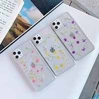 téléphone Coque Pour Apple Coque Arriere iPhone 12 Pro Max 11 SE 2020 X XR XS Max 8 7 6 Transparente Motif Transparente Fleur TPU miniinthebox