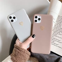 téléphone Coque Pour Apple Coque Arriere iPhone 12 Pro Max 11 SE 2020 X XR XS Max 8 7 Antichoc Couleur unie Cœur TPU miniinthebox