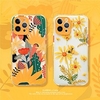 téléphone Coque Pour Apple Coque Arriere iPhone 12 Pro Max 11 SE 2020 X XR XS Max 8 7 Antichoc Motif Fleur TPU miniinthebox