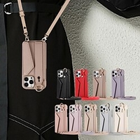 téléphone Coque Pour Apple Coque Arriere iPhone 14 13 12 11 Plus Pro Max Etanche à la Poussière avec bandoulière amovible Antichoc Couleur Pleine TPU faux cuir miniinthebox