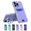 téléphone Coque Pour Apple Coque Arriere iPhone 14 13 12 Pro Max Plus Avec Support Protection complète du corps Emplacements pour porte-cartes Couleur Pleine PC faux cuir miniinthebox