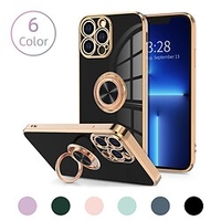 téléphone Coque Pour Apple Coque Arriere iPhone 14 Pro Max 13 12 11 Pro Max Mini X XR XS 8 7 Plus Avec Support Plaqué Anneau de Maintien Couleur Pleine TPU / Coque1 / Autre / Antichoc miniinthebox