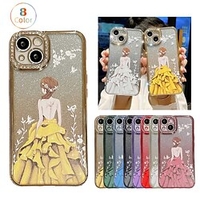 téléphone Coque Pour Apple Coque Arriere iPhone 14 Pro Max Plus 13 12 11 Mini X XR XS 8 7 Strass Protection complète du corps Brillant Brillant Cristal Diamant TPU PC miniinthebox