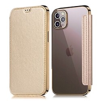 téléphone Coque Pour Apple Coque Intégrale iPhone 13 12 11 Pro Max X XR XS Max 8 7 Plus Porte Carte Antichoc Etanche à la Poussière Couleur Pleine faux cuir TPU miniinthebox