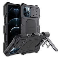 téléphone Coque Pour Apple Coque Intégrale iPhone 14 13 12 Pro Max Plus Imperméable Armure Etanche à la Poussière Couleur Pleine Verre Trempé Métal miniinthebox