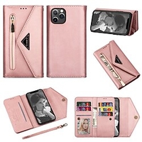 téléphone Coque Pour Apple Etui folio iPhone 14 Pro Max Plus 13 12 11 Mini X XR XS 8 7 Portefeuille Clapet Couleur Pleine faux cuir miniinthebox