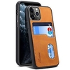 téléphone Coque Pour Apple Série Classique iPhone 12 Pro Max 11 X XR XS Max Coque Anti-Chocs Etanche à la Poussière Emplacements pour porte-cartes Couleur Pleine TPU faux cuir miniinthebox