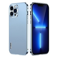 téléphone Coque Pour Apple Série Classique iPhone 13 Pro Max 12 11 Coque Anti-Chocs Ultrafine Anti-rayures Couleur Pleine Acrylique Alliage d