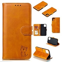 téléphone Coque Pour Apple Étui en cuir iPhone 13 Pro Max 12 11 SE 2022 X XR XS Max 8 7 Portable Portefeuille Clapet Couleur Pleine Animal faux cuir miniinthebox