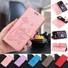 téléphone Coque Pour Apple Wallet iPhone 13 Pro Max 12 11 SE 2022 X XR XS Max 8 7 Avec Support Magnétique Emplacements pour porte-cartes Fleur faux cuir miniinthebox