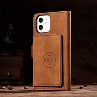 téléphone Coque Pour Apple Wallet iPhone 13 Pro Max 12 11 SE 2022 X XR XS Max 8 7 Portefeuille fermeture Éclair avec dragonne Couleur Pleine faux cuir miniinthebox
