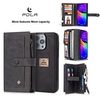 téléphone Coque Pour Apple Wallet iPhone 14 Pro Max Plus 13 12 11 Mini X XR XS 8 7 Portefeuille fermeture Éclair Emplacements pour porte-cartes Couleur Pleine faux cuir miniinthebox