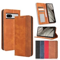 téléphone Coque Pour Google Etui folio Pixel 7 Coque Anti-Chocs Etanche à la Poussière Résistance aux chutes aux quatre coins Couleur Pleine TPU faux cuir miniinthebox