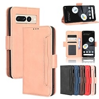 téléphone Coque Pour Google Etui folio Pixel 7 Pixel 7 Pro Coque Anti-Chocs Magnétique Protection complète du corps Couleur Pleine faux cuir miniinthebox