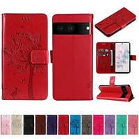 téléphone Coque Pour Google Wallet Pixel 7 Pro Pixel 6 avec dragonne Emplacements pour porte-cartes Flip magnétique Couleur Pleine TPU faux cuir miniinthebox