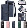 téléphone Coque Pour Google Wallet Pixel 7 Pro Pixel 6 fermeture Éclair avec dragonne Emplacements pour porte-cartes Couleur Pleine TPU faux cuir miniinthebox