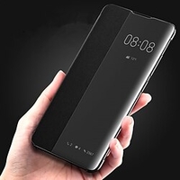 téléphone Coque Pour Huawei Coque Intégrale Étui en cuir Etui folio Huawei P20 Huawei P20 Pro Huawei P30 Huawei P30 Pro Avec Ouverture Clapet Mise en veille automatique Couleur unie Dur faux cuir miniinthebox