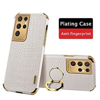 téléphone Coque Pour Samsung Galaxy Coque Arriere S21 S20 Ultra Plus FE A32 S10 A71 Remarque 20 10 Portable Anneau de Maintien Magnétique Couleur Pleine faux cuir miniinthebox