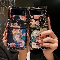 téléphone Coque Pour Samsung Galaxy Coque Arriere Z Flip 4 Z Flip 3 Anneau de Maintien Mode Antichoc Fleur PC miniinthebox