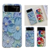 téléphone Coque Pour Samsung Galaxy Coque Arriere Z Flip 4 Z Flip 3 Portable Protection complète du corps Anti-rayures Fleur PC miniinthebox