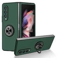 téléphone Coque Pour Samsung Galaxy Coque Arriere Z Fold 2 Z Fold3 Plis Accordéon Anneau de Maintien Antichoc Couleur Pleine Armure PC miniinthebox