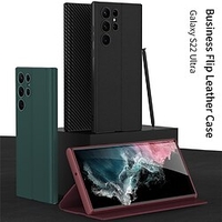 téléphone Coque Pour Samsung Galaxy Coque Intégrale S22 Plus Ultra Avec Support Prise en charge de la charge sans fil Flip magnétique Couleur Pleine TPU miniinthebox