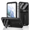 téléphone Coque Pour Samsung Galaxy Coque Intégrale S22 S21 Ultra Plus S22 Ultra Plus FE S21 Imperméable Avec Support Etanche à la Poussière Armure Gel de silice Verre Trempé PC miniinthebox