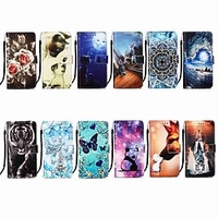 téléphone Coque Pour Samsung Galaxy Coque Intégrale Étui en cuir Wallet S20 Plus S20 Ultra S20 A51 Note 20 Ultra A30 A50 A20 A70 A50s Portefeuille Porte Carte Avec Support Papillon Fleur Animal TPU miniinthebox
