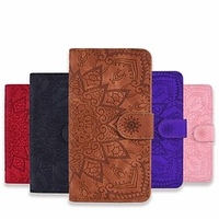 téléphone Coque Pour Samsung Galaxy Coque Intégrale Étui en cuir Wallet S20 Plus S20 Ultra S20 S9 S9 Plus A6 (2018) A6 (2018) Remarque 9 J6 J4 (2018) Portefeuille Porte Carte Avec Support Fleur faux miniinthebox