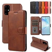 téléphone Coque Pour Samsung Galaxy Coque Intégrale Étui en cuir Wallet S20 Ultra A51 Galaxy A71 Portefeuille Porte Carte Avec Support Couleur Pleine TPU faux cuir miniinthebox