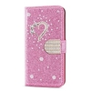 téléphone Coque Pour Samsung Galaxy Coque Intégrale Étui en cuir Wallet S21 S21 Plus S21 Ultra Portefeuille Porte Carte Avec Support Cœur Brillant Fleur faux cuir miniinthebox