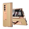 téléphone Coque Pour Samsung Galaxy Coque Intégrale Z Fold 3 Coque Anti-Chocs Avec Support Plaqué Couleur Pleine faux cuir miniinthebox