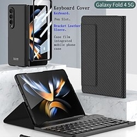 téléphone Coque Pour Samsung Galaxy Coque Intégrale Z Fold 4 Détachable Avec Clavier Cuir Couleur Pleine PC faux cuir miniinthebox