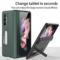 téléphone Coque Pour Samsung Galaxy Coque Intégrale Z Fold3 Antichoc Etanche à la Poussière Couleur Pleine TPU Métal miniinthebox