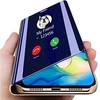 téléphone Coque Pour Samsung Galaxy Etui folio S22 Ultra Plus S21 FE S20 A51 A72 A52 A42 Note 10 Plus A71 5G Note 20 Avec Support Miroir Clapet Couleur Pleine PC faux cuir miniinthebox
