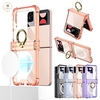 téléphone Coque Pour Samsung Galaxy Etui folio Z Flip 4 Clapet Béquille Couleur Pleine PC Métal miniinthebox