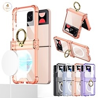 téléphone Coque Pour Samsung Galaxy Etui folio Z Flip 4 Clapet Béquille Couleur Pleine PC Métal miniinthebox