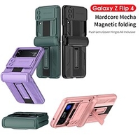 téléphone Coque Pour Samsung Galaxy Etui folio Z Flip 4 Magnétique Protection complète du corps Etanche à la Poussière Couleur Pleine TPU miniinthebox
