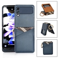 téléphone Coque Pour Samsung Galaxy Etui folio Z Flip 4 Z Flip 3 Coque Anti-Chocs Protection complète du corps Etanche à la Poussière Couleur Pleine PC faux cuir miniinthebox