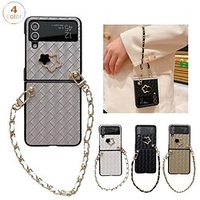 téléphone Coque Pour Samsung Galaxy Etui folio Z Flip 4 Z Flip 3 Portable Strass Clapet Couleur Pleine TPU PC miniinthebox