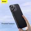 étui de protection en verre dépoli baseus étui de téléphone pour apple étui transparent iphone 13 iphone 13 pro iphone 13 pro max protection complète du corps clair bords souples transparent tpu verre miniinthebox