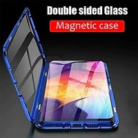 étui de téléphone en verre magnétique double face avec protecteur d