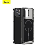 étui de téléphone magnétique baseus avec support pour ip13 6, 1 pouces 2021 transparent miniinthebox