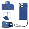 étui de téléphone pour apple couverture arrière iphone 13 12 11 pro max mini se 2020 x xr xs max 8 7 plus titulaire de la carte avec support simple face en cuir pu de couleur unie avec dragonne miniinthebox