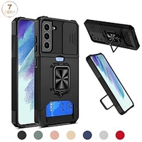 étui portefeuille de protection de qualité militaire samsung galaxy s21 fe s22 s21 ultra s20 note 20 a72 slide caméra couverture support béquille miniinthebox