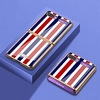 étui pour samsung galaxy galaxy z flip placage motif couverture arrière lignes vagues marbre verre trempé métal miniinthebox