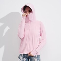 veste à capuche de protection solaire upf 50 pour femmes chemises à manches longues course à pied vestes légères de randonnée miniinthebox