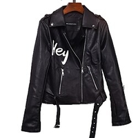 Veste Mot Rivet basique Printemps Col de Chemise Normal"idien Manches Longues Manteau Veste Noir miniinthebox