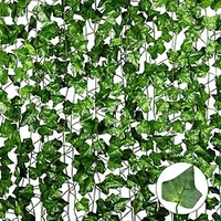 Vigne de fleur de mur de vigne de style pastoral en plastique 2 branches 90cm / 35 plante suspendue artificielle fausse vigne verte plantes en plastique d